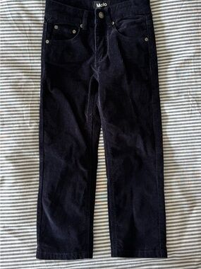 Molo Dark Navy Corduroy Straight-Leg Jeans